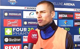 SCP-Stürmer Filip Bilbija spricht im Interview mit "nw.de" über die aktuelle Situation des SC Paderborn. - Screenshot/NW
