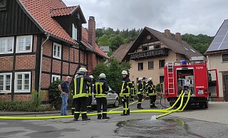 In Ovenhausen brannte die Küche eines Zweifamilienhauses. - Svenja Ludwig