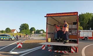 Das augelaufene Frittierfett beschäftigte 20 Steinheimer Feuerwehrleute für mehr als zweieinhalb Stunden. - Feuerwehr Steinheim