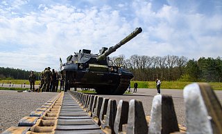Ein Kampfpanzer vom Typ Leopard 1 A5, hier in Sachsen-Anhalt. - Klaus-Dietmar Gabbert