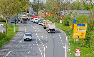 Die Umgehungsstraße - hier zwischen Klärwerk und Füllenbruchstraße soll vierspurig ausgebaut werden. - Ralf Bittner