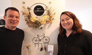 Mario und Lisa Kowalscheck haben das kleine Unternehmen Floom Unikate vor einigen Jahren gegründet und sind damit erfolgreich. - Björn Kenter