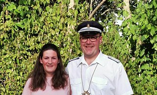 Julia Schwickert und Alexander Wiemers sind die neuen Majestäten. - Schützen