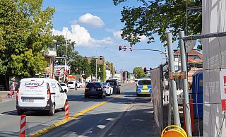 Am Montag gab es eine technische Störung am Bahnübergang an der Detmolder Straße. - Daniel Peters