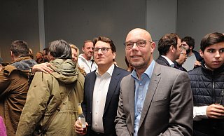Der CDU-Kreisvorsitzende Oliver Vogt (l.) und CDU-Kandidat Jörg-Michael Schrader gehen mit Zuversicht in den Wahlkampf-Endspurt vor der Stichwahl. - Joern Spreen-Ledebur