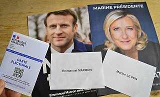 Marine Le Pen und Emmanuel Macron. - picture alliance/dpa/MAXPPP