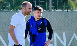 SCP-Sportchef Benjamin Weber (l.) ist am „Deadline Day“auch nach dem Abgang von Florent Muslija zufrieden. - Besim Mazhiqi