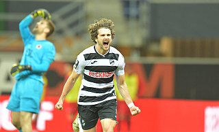 Verls Kapitän Maël Corboz traf zur zwischenzeitlichen 1:0-Führung. Für einen Sieg reichte das am Ende nicht. Die Partie gegen Viktoria Köln endete 2:2. - Jens Dünhölter