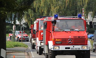 Die Fahrzeuge der Feuerwehr auf dem Weg in die Sächsische Schweiz. - Kreisfeuerwehr Holzminden