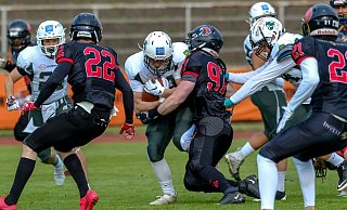 Die Bielefelder Ballträger setzen am Samstag auf die Unterstützung durch die Offensive-Line. - Andreas Zobe