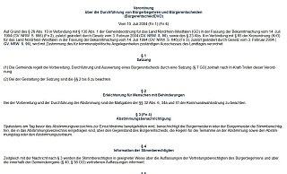 Wie ein Bürgerentscheid korrekt durchgeführt werden muss, ist in NRW gesetzlich klar geregelt. - recht.nrw.de/Sreenshot: Frank Hartmann