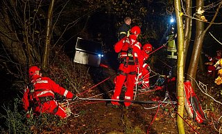 Höhenretter der Feuerwehr Espelkamp wurden alarmiert. - Michael Horst/ Freiwillige Feuerwehr Porta Westfalica