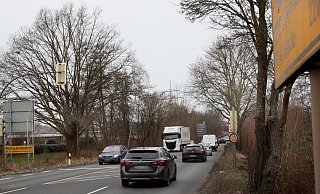 Die Herforder Umgehungstraße soll zunächst bis zur Einmündung Füllenbruchstraße weiter vierspurig ausgebaut werden. Dafür müssen Bäume weichen. - Frank-Michael Kiel-Steinkamp