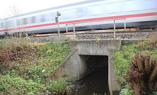 Der Markbach kreuzt in Kirchlengern auch die Bahnlinie. Der Durchlass muss noch vergrößert werden. - Florian Weyand