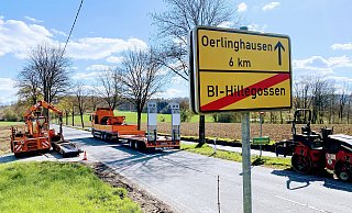 Die Oerlinghauser Straße ist zwischen Hillegossen und Lämershagen derzeit komplett gesperrt. - Eike J. Horstmann