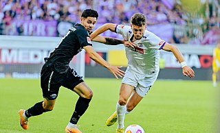 Raphael Obermair (l.) ist längst eine wichtige Stütze im Spiel des SC Paderborn. - BESIM MAZHIQI