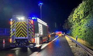 Plötzlicher Starkregen führte zu Unfällen auf der Autobahn. - NW