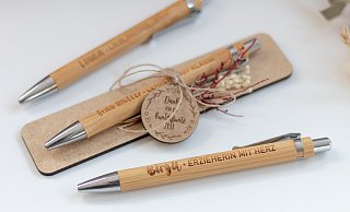 Lisa und Mario Kowalscheck aus Hiddenhausen bieten individuelle Geschenkideen für jeden Anlass und sind damit erfolgreich. - Floom Unikate