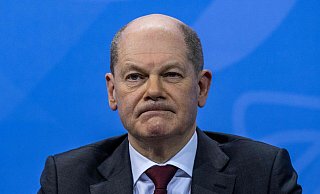Kanzler Olaf Scholz sagt nur das, was er loswerden will, egal welche Frage gestellt wird, meint unsere Autorin. - John Macdougall / Pool / AFP