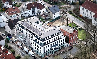 Im Sommer sollen die ersten Bewohner ins Marktquartier in Bünde einziehen. - Gerald Dunkel