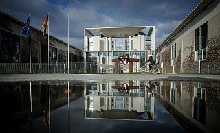 Das Bundeskanzleramt, wo die Spitzenvertreter von SPD, Bündnis 90/Die Grünen und FDP und beraten haben. - Kay Nietfeld
