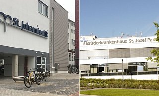 Das St. Johannisstift und das Brüderkrankenhaus St. Josef in Paderborn könnten sich zusammenschließen. - Leifeld/Brüderkrankenhaus