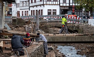 Bad Münstereifel im November 2021. Damals waren die Spuren der Flut im Juni 2021 noch deutlich sichtbar. - Marius Becker