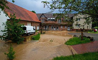 Der Hof war bereits vor zwei Wochen vollends geflutet. - Michael Horst