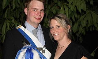 Rupert Hördemann mit seiner Ehefrau Christin. - Schützen