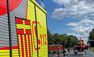 Der Hubschrauber wurde von den Rettungskräften vor Ort angefordert. - Feuerwehr Paderborn
