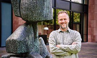 Benni Wabnitz (43) betreibt ab Anfang September das neue „Café Gemach Manhattan“ in der Kunsthalle. - Peter Unger