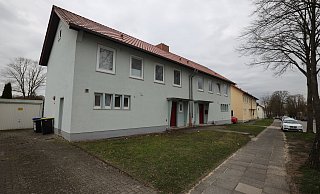 Vier Doppelhäuser in der ehemaligen Britensiedlung an der Portastraße hat die Stadt Ende vergangenen Jahres vom Bund gekauft. - Jörg Stuke