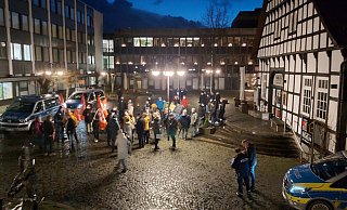 Protestaktion im Zentrum. - Florian Weyand