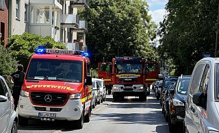 Ein Balkon in der Bielefelder City musste gelöscht werden. - Paul Brinkmann
