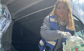 Léocadie Reimers war schon dreimal in der Ukraine. - Mission Siret