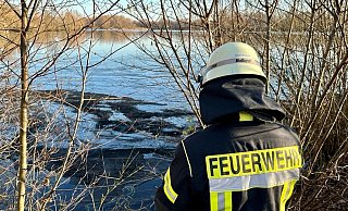 Ölig schwarze Rückstände treiben an der Oberfläche des Nesthauser Sees in Paderborn. - Ralph Meyer