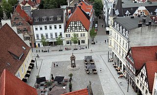 Von oben: Der Neuer Markt aus einem Turmfenster der Johanniskirche gesehen. Archivfoto: Frank-Michael Kiel-Steinkamp - Frank-Michael Kiel-Steinkamp