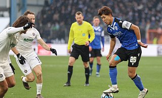 Arminia Bielefeld und Erzgebrige Aue trennen sich 2:2. - Oliver Krato