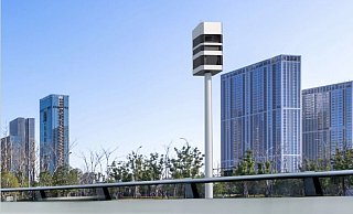 So sehen die neuen Starenkästen für den OWD aus: drei Meter hoch und mit Kameraüberwachung, die Vandalismus verhindern soll. - Vitronic