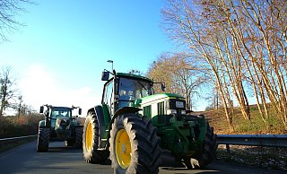 Überall demonstrierten die Landwirte am Montag. - Ilka Gülker