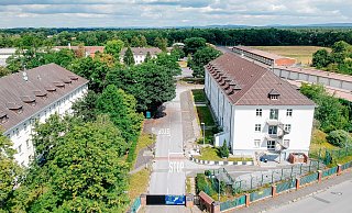 Die Geflüchtetenunterkunft in der ehemaligen Dempsey-Kaserne ist nur noch bis Ende des Jahres geöffnet. - Stadt Paderborn/ Besim Mazhiqi