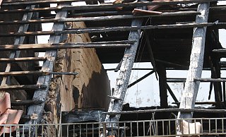 Die Wohnung, die sich über der Bar befand, und der Dachstuhl sind zerstört. - Alina Rullkötter