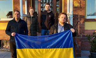 Beteiligen sich an der Hilfsaktion: Thomas Hackler (von links), Maike Stein, Präsidentin des "Ladies Circle", Lars Horstmeyer, Präsident "Round Table" und Dennis Höffkes. - Simone Kube