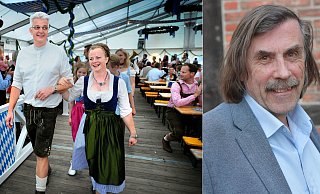 Hotelier und Veranstalter Andreas Kerhoff vom Hotel Appelbaum am bislang letzten Gütersloher Oktoberfest 2019 – hier mit Frau Andrea. Norbert Morkes wird in diesem Jahr erstmals das erste Fass anstechen. - Andreas Frücht | Jens Dünhölter