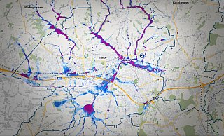 Die Starkregengefährdungskarte für Bünde ist jetzt online. Foto: Stadt Bünde - Stadt Bünde