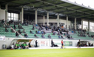 Regionalliga-Fußball vor Zuschauern: Zum ersten Heimspiel der neuen Saison am Samstag gegen Fortuna Köln dürfen wieder Besucher ins Häcker-Wiehenstadion. - Noah Wedel