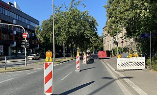 Auf der Freiheit in Richtung Bahnhof ist ein Fahrstreifen gesperrt. - Stadt Herford