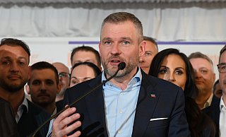 Peter Pellegrini hat die Präsidentschaftswahlen gewonnen und den ehemaligen slowakischen Außenminister Korcok hinter sich gelassen. - dpa/Tomas Tkacik