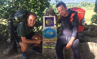 Dornbergs Trainer Jens Horstmann (l.) ist mit Jörn Möller den Jakobsweg gewandert. - horstmann