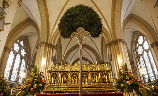 Der Schrein mit den Reliquien des heiligen Liborius wird in diesem Jahr die ganze Festwoche über im Altarraum des Domes ausgestellt sein. Foto: Erzbistum Paderborn - Erzbistum Paderborn
